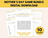 10 Fun Mothers Day Games Bundle,Mothers Day Brunch Activit