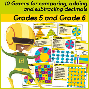 Preview of 10 Games for comparing, adding and subtracting decimals