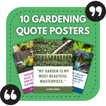 Preview of 10 Gardening Posters | Environmental Decor | High School Bulletin Boards