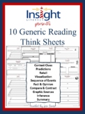 10 Generic Reading Think Sheets (Worksheets)