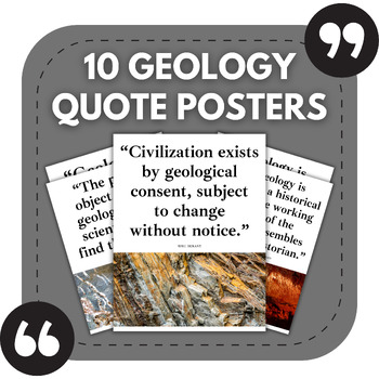 Preview of 10 Geology Bulletin Board Posters | Environmental Science Decor