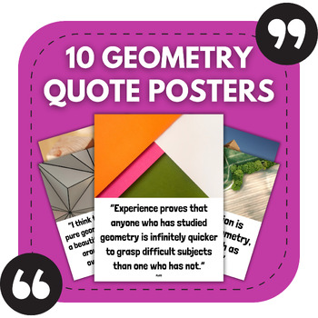 Preview of 10 Geometry Bulletin Board Posters | Math Classroom Decor Pack
