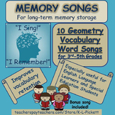 10 Geometry Vocabulary Word Songs for Third to Fifth Grades