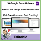 10 Google Form Quizzes: Families and Groups of the Periodi