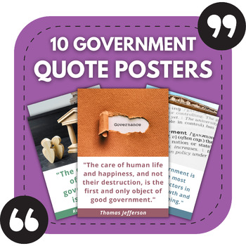 Preview of 10 Government Posters | Politics Bulletin Boards | Law Classroom Decor