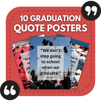 Preview of 10 Graduation Bulletin Board Posters | High School & College Classroom Decor