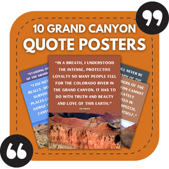 Preview of 10 Grand Canyon Posters for Travel Bulletin Boards | USA Classroom Decor