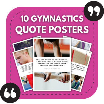 Preview of 10 Gymnastics Posters | Quotes About Gymnastics for Sports Bulletin Boards