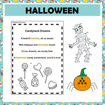 Preview of 10 Halloween Sight Word Poems for kindergarten  | Fall Reading Activity