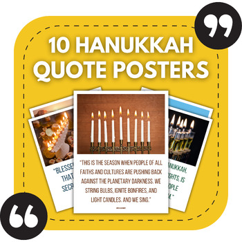 Preview of 10 Hanukkah Bulletin Board Posters | Seasonal & Religious Classroom Decor