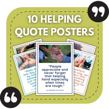 Preview of 10 Helping Bulletin Board Posters | Middle & High School Classroom Decor