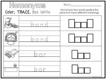 homonyms kindergarten teaching resources teachers pay teachers