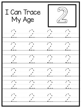 10 How Old I Am Age 2 Number Tracing and Learning ...