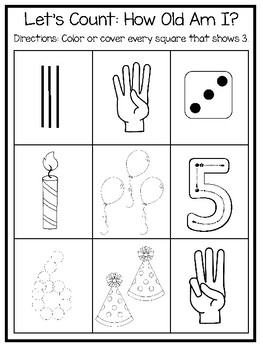 10 how old i am age 3 number tracing and learning preschool worksheets