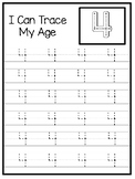 10 How Old I Am Age 4 Number Tracing and Learning Preschool Worksheets and Acti