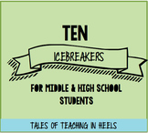 10 Icebreakers for Middle and High School Students