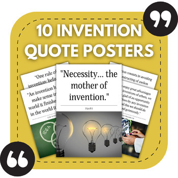 Preview of 10 Invention Bulletin Board Posters | Middle & High School Classroom Decor