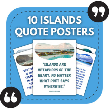 Preview of 10 Islands Bulletin Board Posters | Middle & High School Classroom Decor