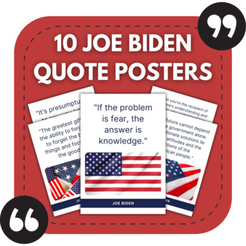 Preview of 10 Joe Biden Posters | USA Bulletin Board | Patriotic Classroom Decor