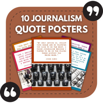 Preview of 10 Journalism Posters | Quotes for Middle & High School Bulletin Boards