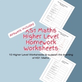 10 KS1 Higher Level Maths Homework Worksheets