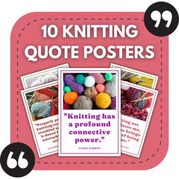 Preview of 10 Knitting Posters | Arts & Crafts Classroom Decor
