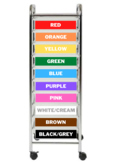10 Labels for a Drawer / Trolley Cart - Coloured Paper