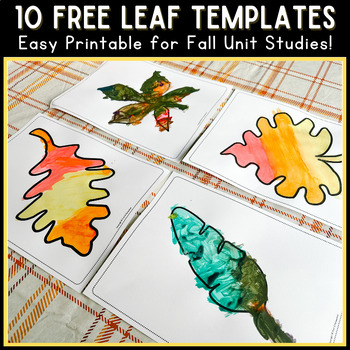 Preview of 10 Leaf Templates | Free Printable for Fall Unit Studies!