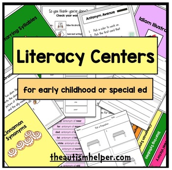 Preview of 10 Literacy Centers for Special Education