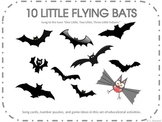 10 Little Flying Bats Songs, Number Flashcards and 10 Puppets