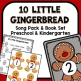 10 Little Gingerbread Circle Time Song Pack for Preschool 