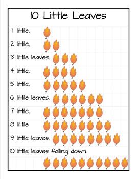 Preview of 10 Little Leaves Poem and Pocket Chart Activities