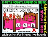 10 Little Monkeys Jumping on the bed- Math interactive sub