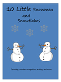 10 Little Snowman and Snowflake Math Activities