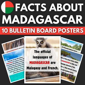 Preview of 10 Madagascar Facts Bulletin Board Posters | Africa Travel Classroom Decor