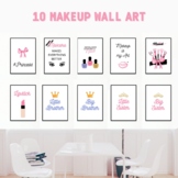 10 Makeup wall art,Lashes print,lips printable,Fashion pos