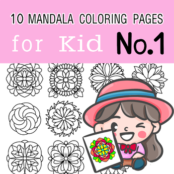 Preview of 10 Mandala Coloring Pages for Kid No. 1