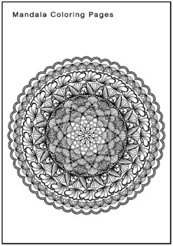 Preview of 10 Mandala Coloring Pages for Middle/High School