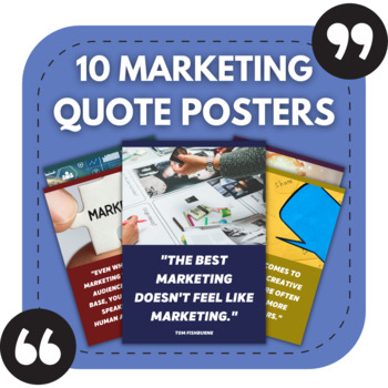 Preview of 10 Marketing Posters | Interesting Quotes for Business Bulletin Boards