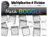 10 Math BOGGLE Boards (plus 1 FREE blank Board!) - Multipl