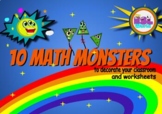 10 Math Monsters: Clipart, Decoration and Coloring