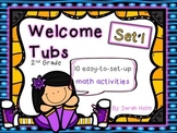 Welcome Tubs--10 Math Stations {Set #1} 2nd grade