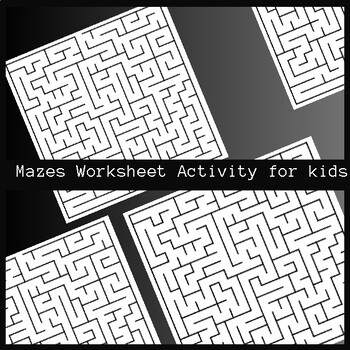 Preview of 10 Mazes Worksheet Activity With solution/end of year activities