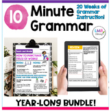 10 Minute Daily Grammar Practice Bundle for Grammar Skill 