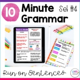 10 Minute Daily Grammar Practice for Run on Sentences