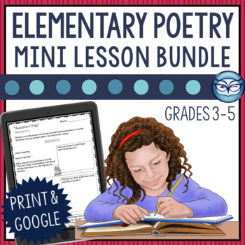 Preview of Poetry Comprehension Test Prep Bundle for Reading and Writing