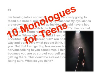 Preview of 10 Monologues for Teens