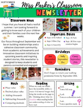Preview of 10 Month Teacher Classroom Newsletter -Editable -Canva -PowerPoint-Bundle