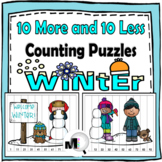 10 More 10 Less Counting Puzzles Winter Theme