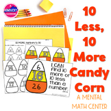 10 More 10 Less Math Center Candy Corn